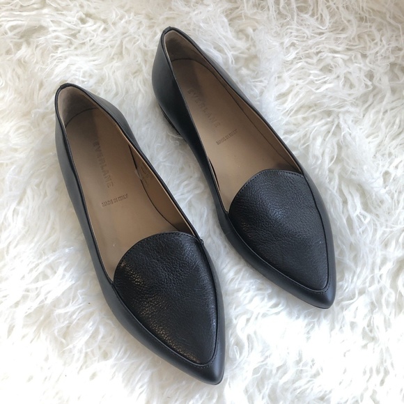 Everlane Shoes - EVERLANE Leather Flats The Modern Point Loafers 6